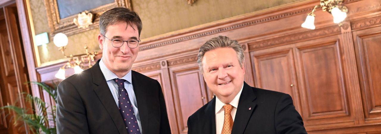 Karácsony Gergely, Budapest főpolgármestere és Michael Ludwig, Bécs polgármestere